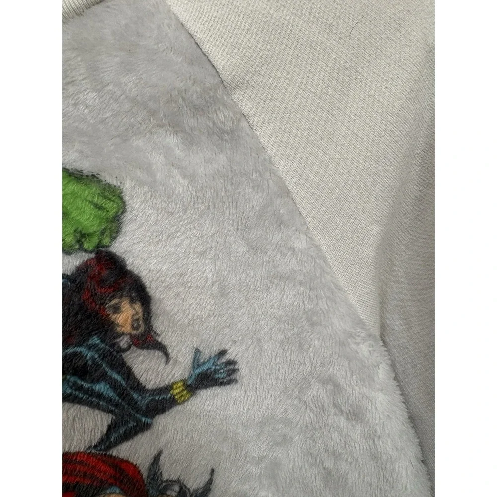 Marvel Avengers Fleece Sweater Vintage Ironman Hulk Cap America Thor Black Widow